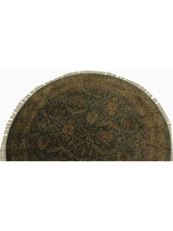 4x4 Round Indian Agra Area Rug - 105414.