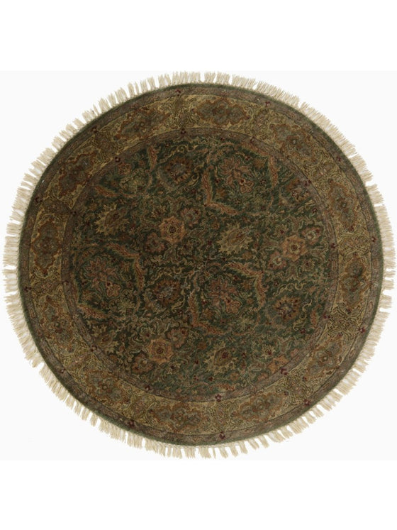 4x4 Round Indian Agra Area Rug - 105414.