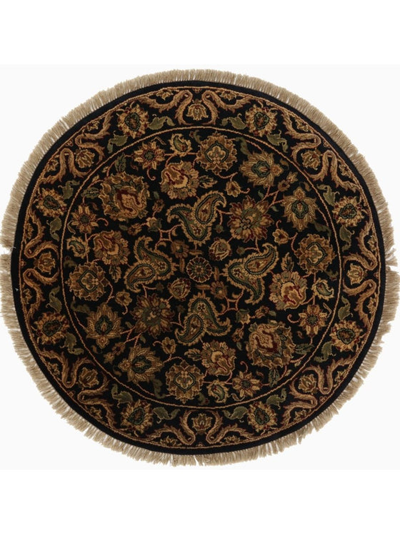 4x4 Round Indian Agra Area Rug - 105542.