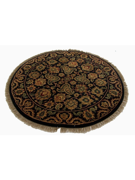 4x4 Round Indian Agra Area Rug - 105542.