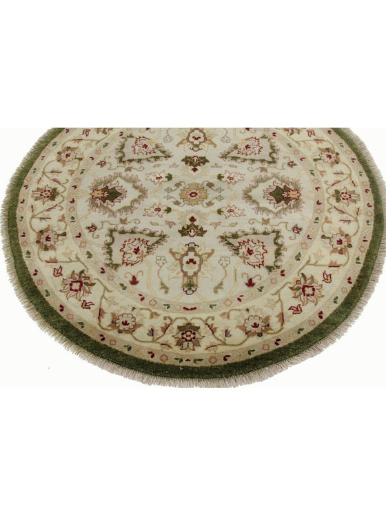 4x4 Round Indian Agra Area Rug - 106236.