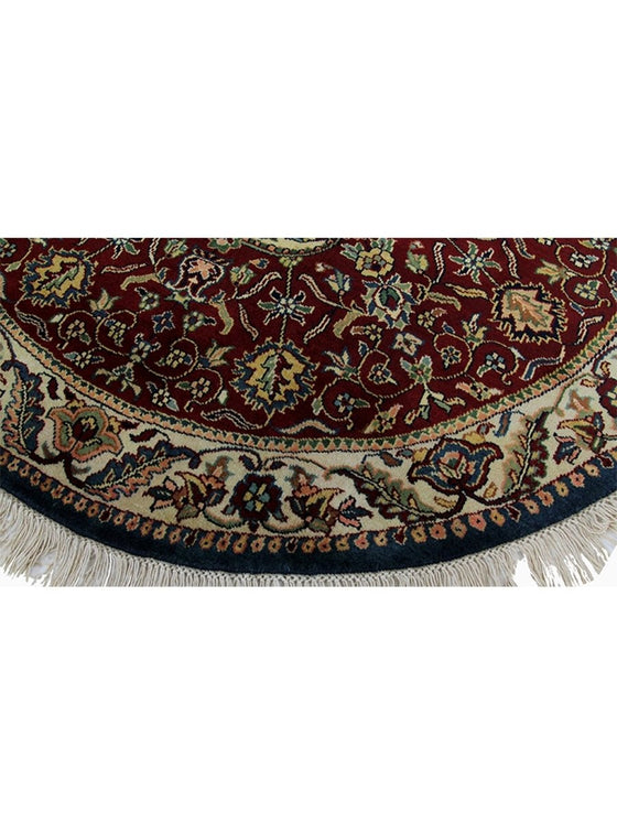 4x4 Round Indian Mughal Area Rug - 106130.