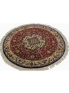 4x4 Round Indian Mughal Area Rug - 106130.