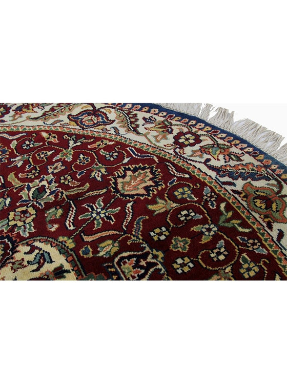 4x4 Round Indian Mughal Area Rug - 106130.