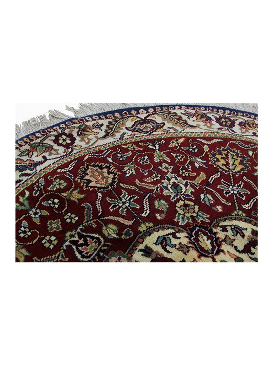 4x4 Round Indian Mughal Area Rug - 106130.