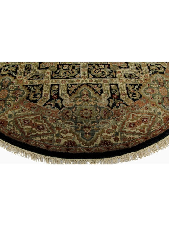 4x4 Round Indian Mughal Area Rug - 106181.