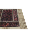 4x5 Patchwork Persian Area Rug - 109087.