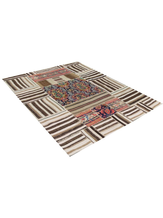 4x5 Patchwork Persian Area Rug - 109124.