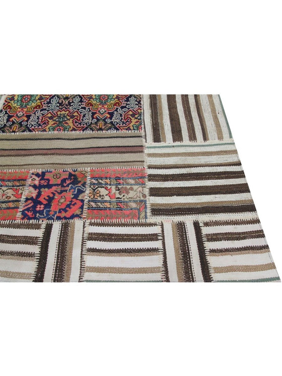 4x5 Patchwork Persian Area Rug - 109124.