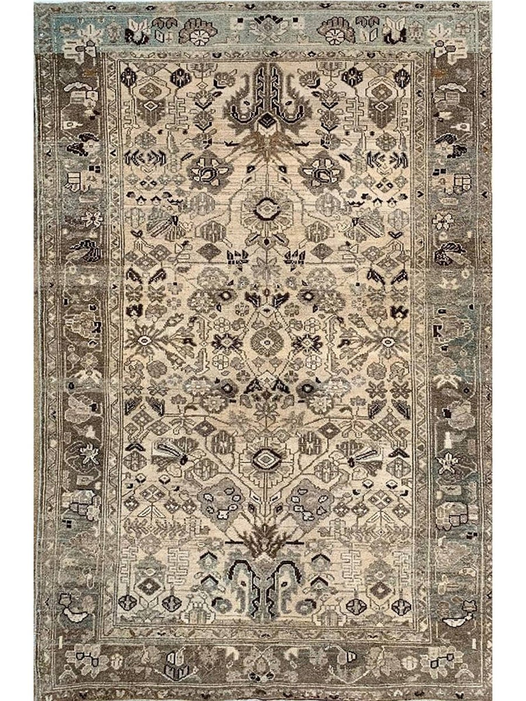 4x6 Old Persian Heriz Area Rug - 111197.