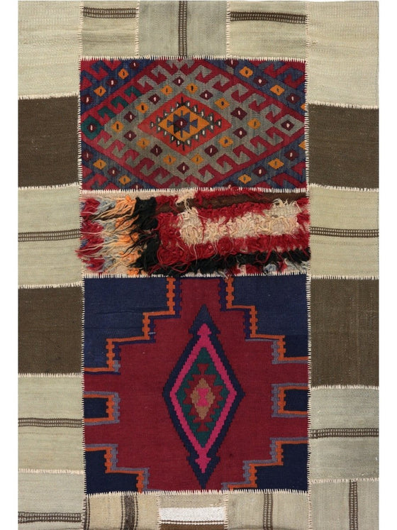 4x6 Patchwork Persian Area Rug - 109080.