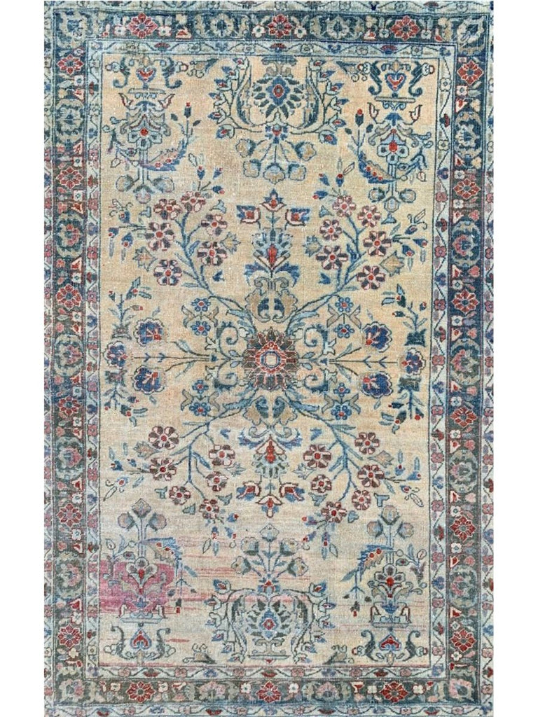 4x7 Antique Persian Lilihan Area Rug - 106966.