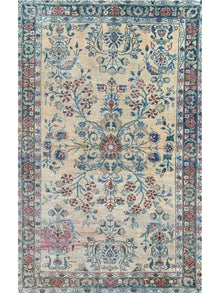  4x7 Antique Persian Lilihan Area Rug - 106966.