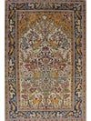 4x7 Antique Persian Qum Area Rug - 110562.