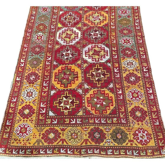 4x9 Antique Russian Kazak Area Rug - 108570.