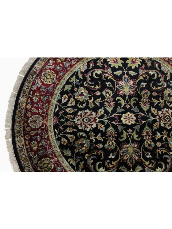 5x5 Round Persian Sarouk Farahan Area Rug - 105776.