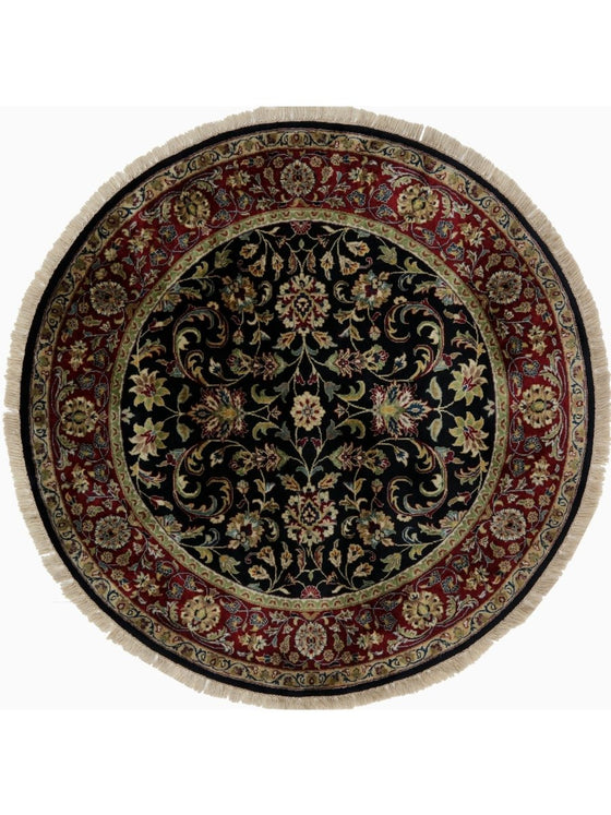 5x5 Round Persian Sarouk Farahan Area Rug - 105776.