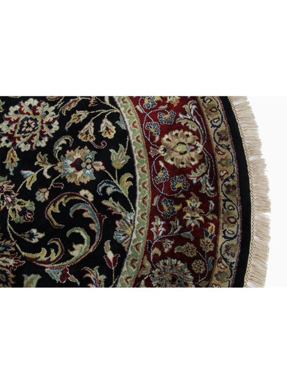 5x5 Round Persian Sarouk Farahan Area Rug - 105776.