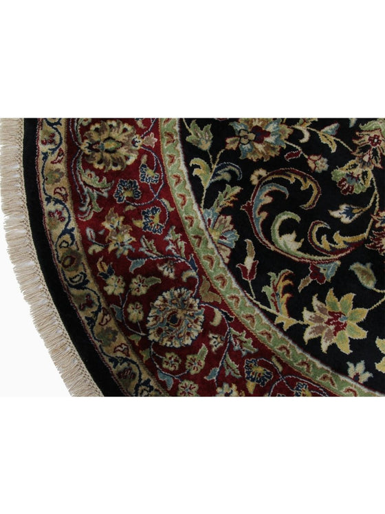 5x5 Round Persian Sarouk Farahan Area Rug - 105776.