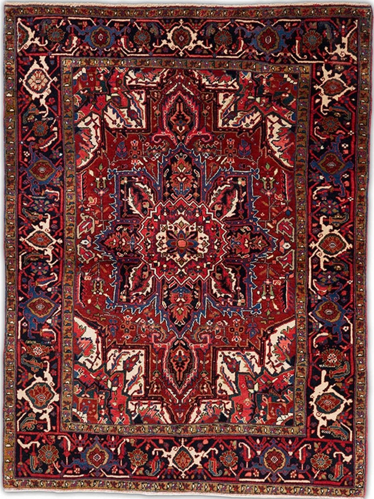 5x6 Old Persian Heriz Area Rug - 110784.