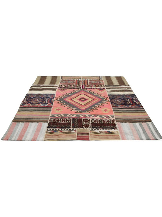 5x6 Patchwork Persian Area Rug - 109090.