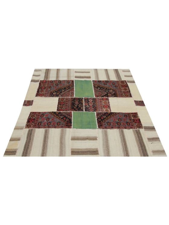 5x6 Patchwork Persian Area Rug - 109132.