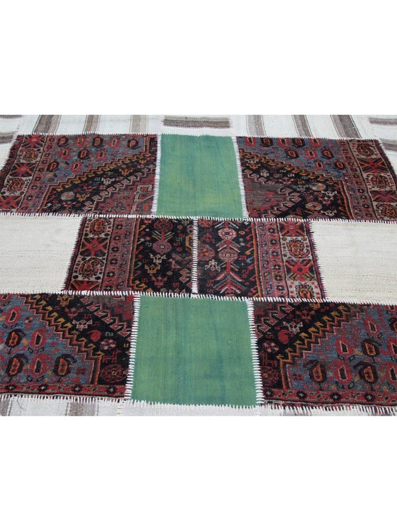 5x6 Patchwork Persian Area Rug - 109132.