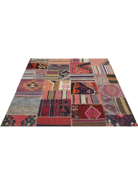 5x6 Patchwork Persian Area Rug - 109158.