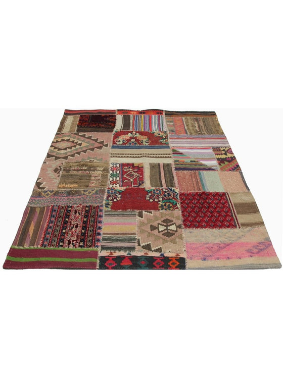 5x6 Patchwork Persian Area Rug - 109187.