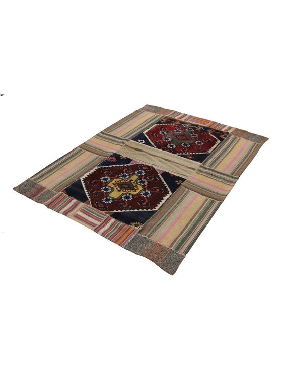 5x6 Persian Patchwork Area Rug - 109197.