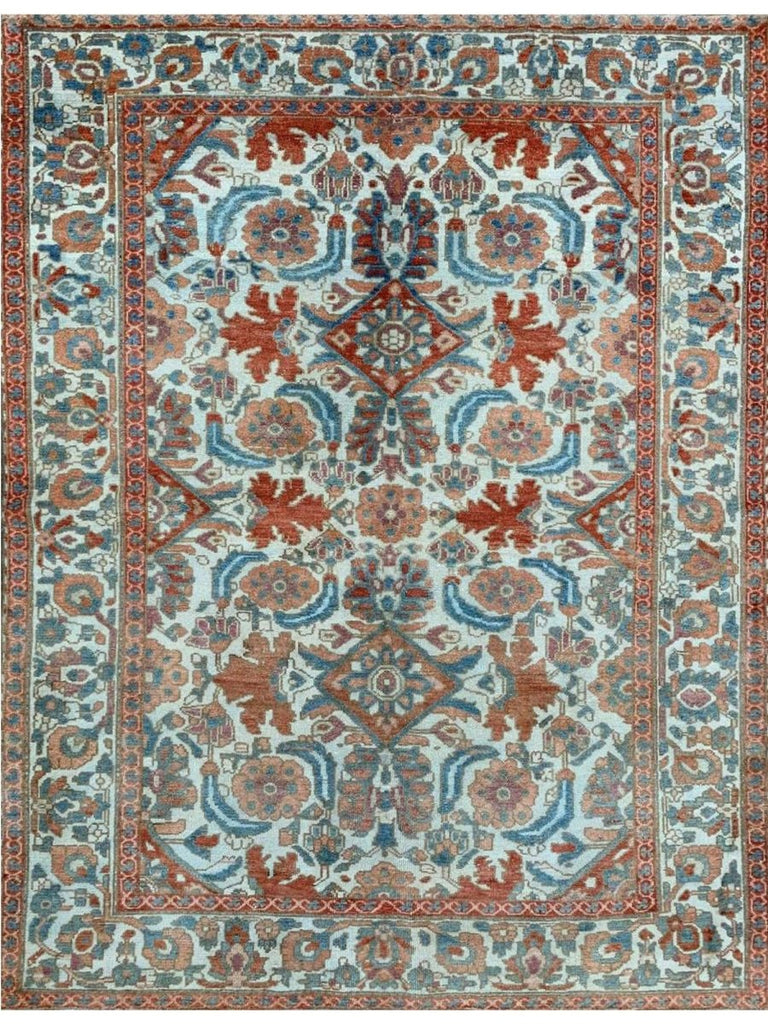 5x7 Antique Persian Bakhtiari Area Rug - 100853.