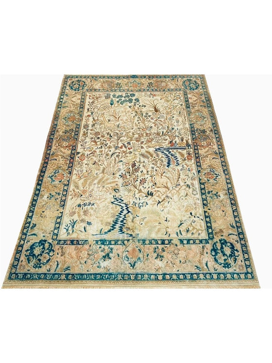 5x7 Old Persian Tabriz Area Rug - 110358.