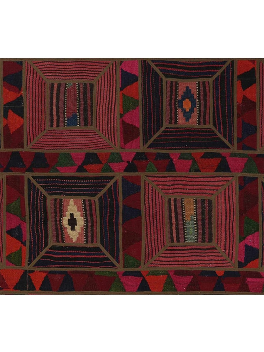 5x7 Persian Patchwork Area Rug – Hand Knotted Wool Rug