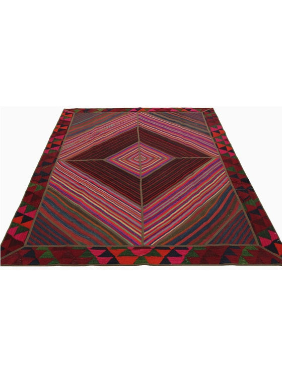 5x8 Patchwork Kilim Area Rug - 109405.