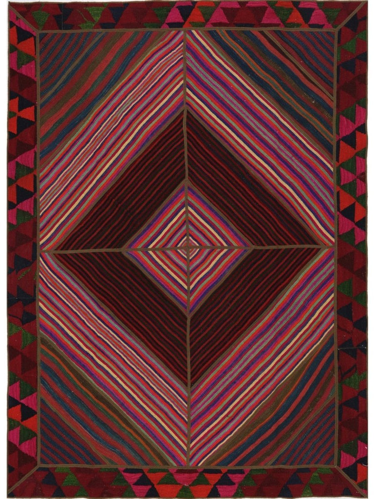 5x8 Patchwork Kilim Area Rug - 109405.