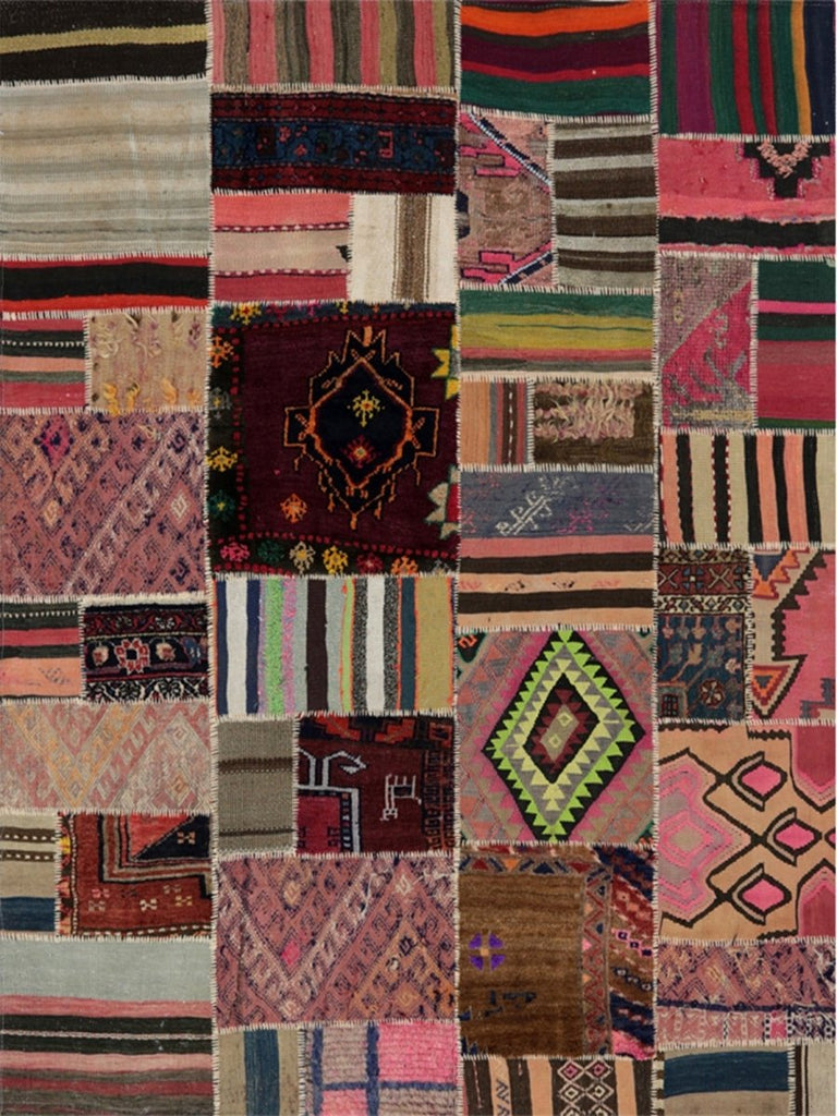 6x 7 Persian Patchwork Area Rug  109227.