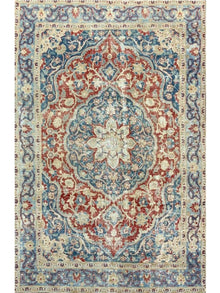  6x10 Antique Persian Tabriz Area Rug - 101096.