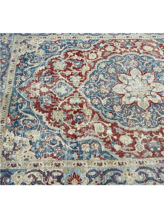 6x10 Antique Persian Tabriz Area Rug - 101096.