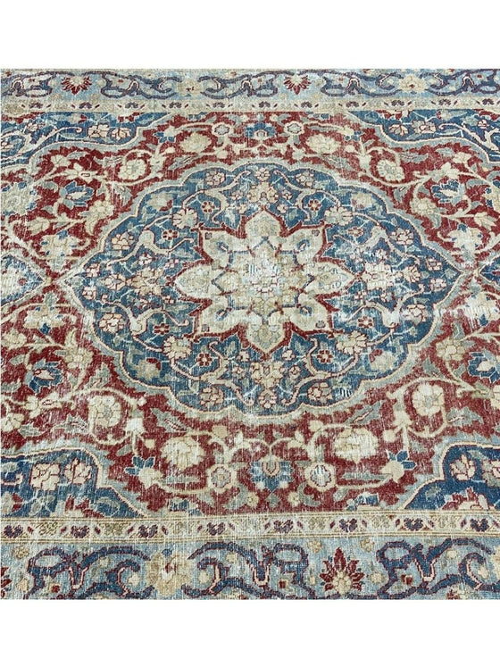 6x10 Antique Persian Tabriz Area Rug - 101096.