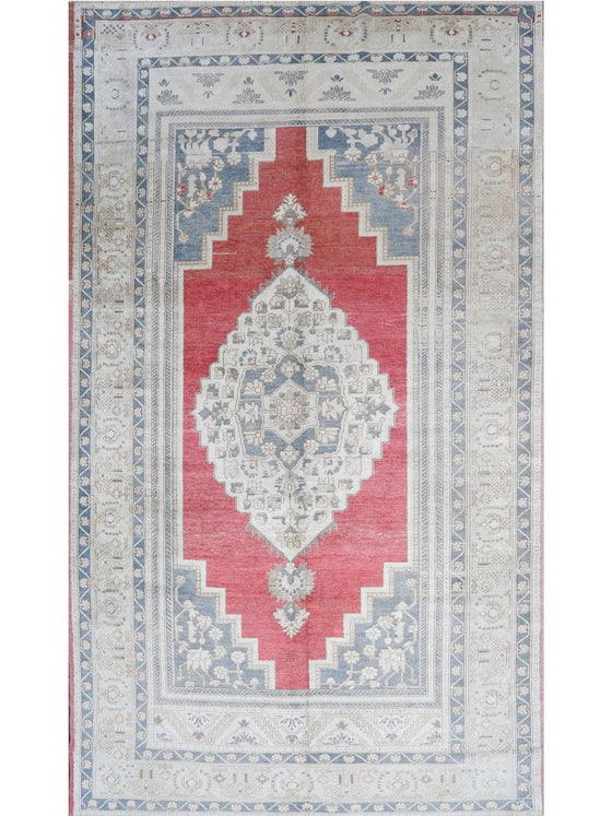 6x10 Antique Turkish Kirshahir Area Rug - 111180.