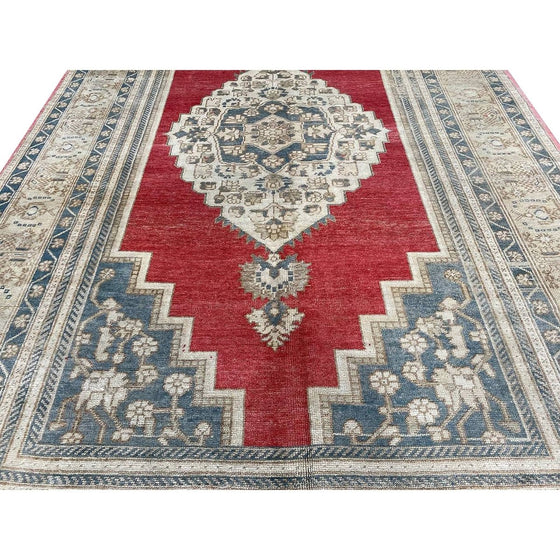 6x10 Antique Turkish Kirshahir Area Rug - 111180.