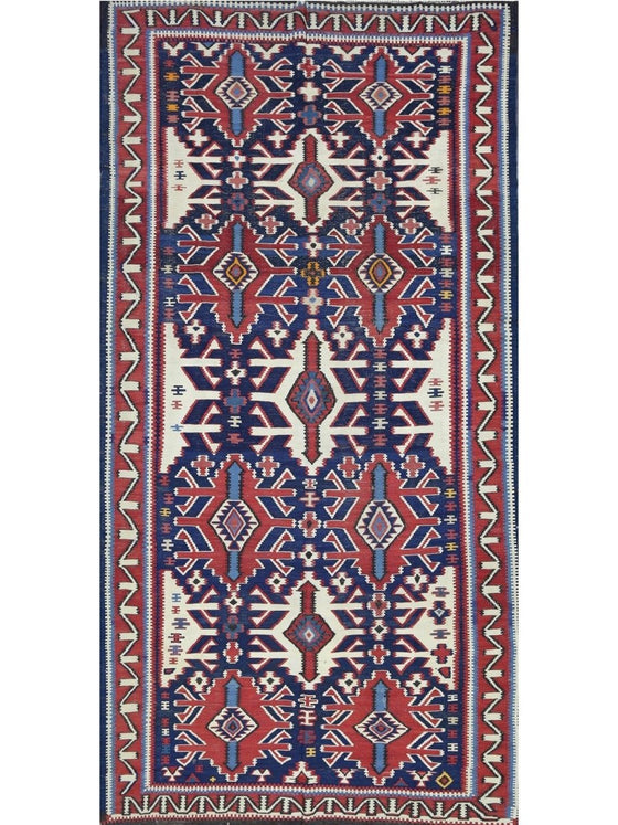 6x11 Antique Russian Kilim Area Rug -102350.