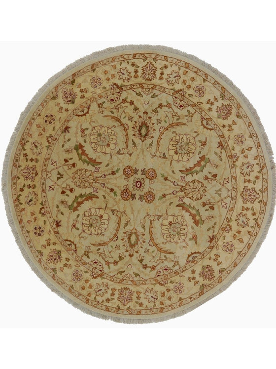 6x6 Round Indian Agra Area Rug - 106245.