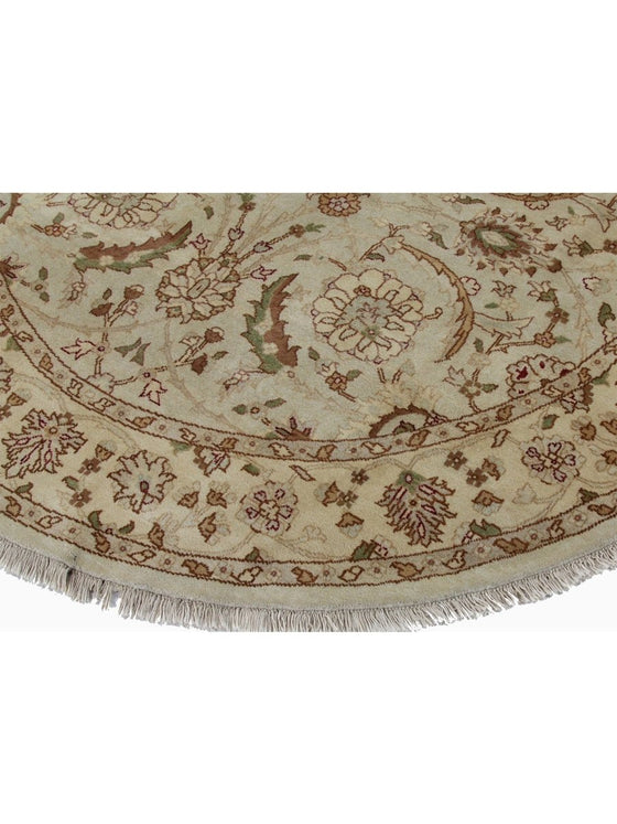 6x6 Round Indian Agra Area Rug - 106245.