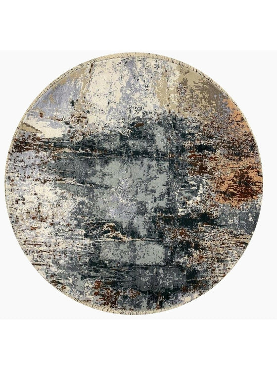 6x6 Round Modern Abstract Area Rug - 501039.