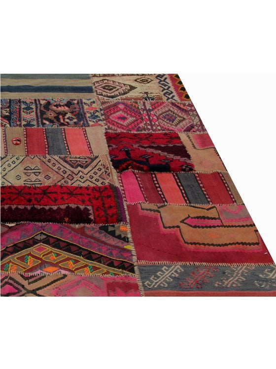 Multi  Persian Patchwork Area Rug - 6.1x7.2 - 109226.