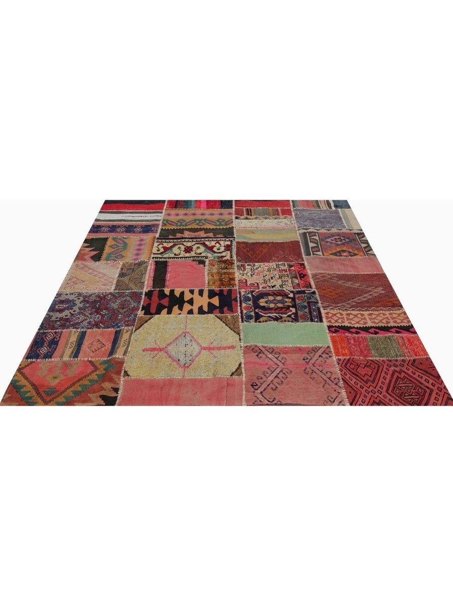 Multi vintage patchwork Persian area rug 5'11