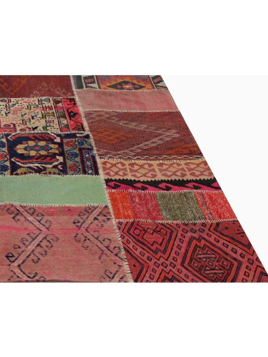 Multi vintage patchwork Persian area rug 5'11