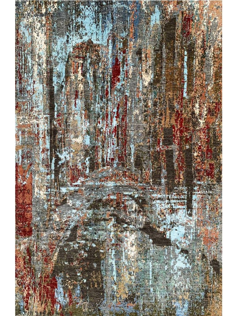 6x9 Modern Abstract Area Rug  - 502488.