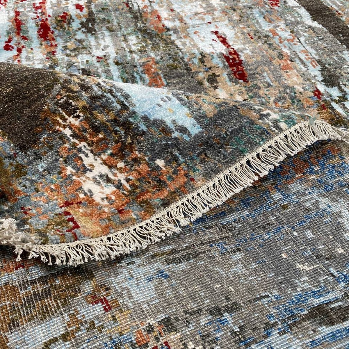 6x9 Modern Abstract Area Rug - Hand-Knotted Wool Rug – RenCollection